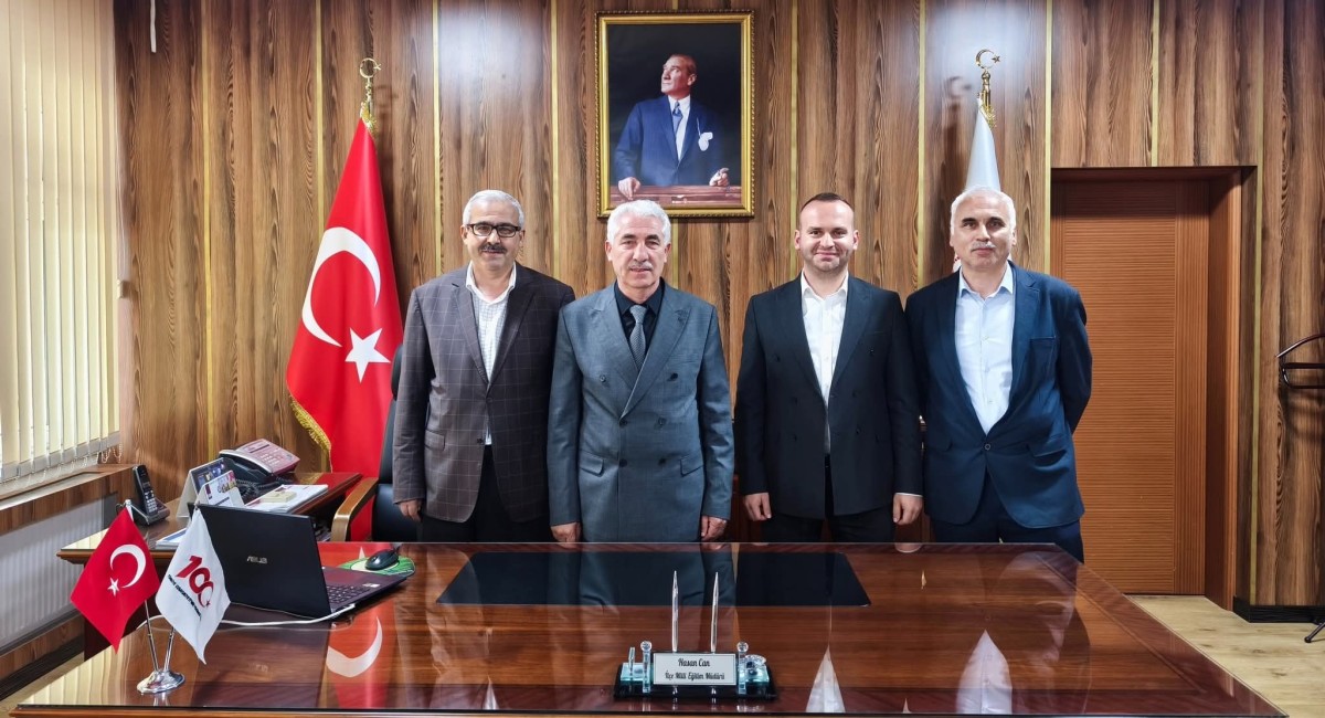 AKYAZI M.E MÜDÜRÜ HASAN CAN’I MAKAMINDA ZİYARET ETTİLER 28.04.2026
