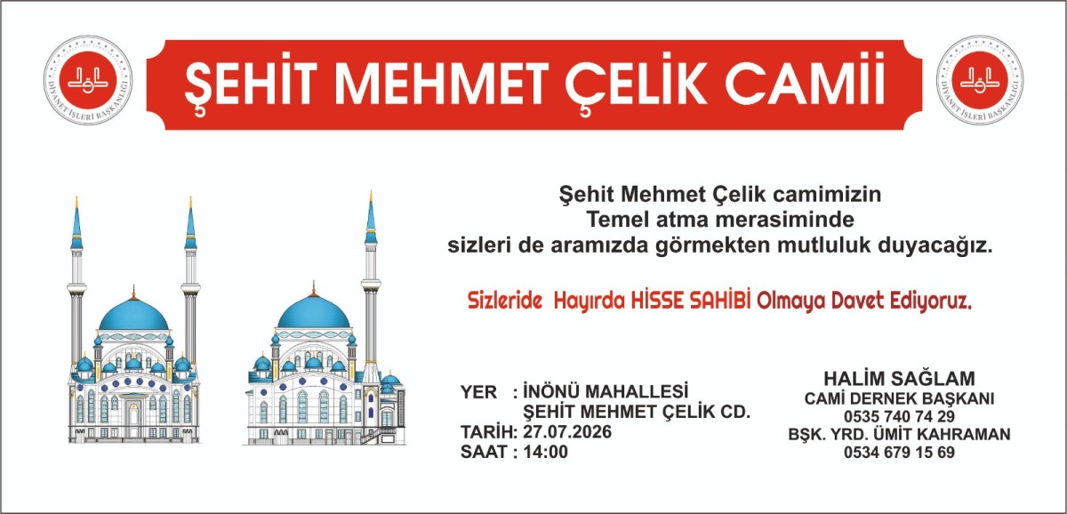 TEMEL ATMA TÖRENİNE DAVET 24.07.2026
