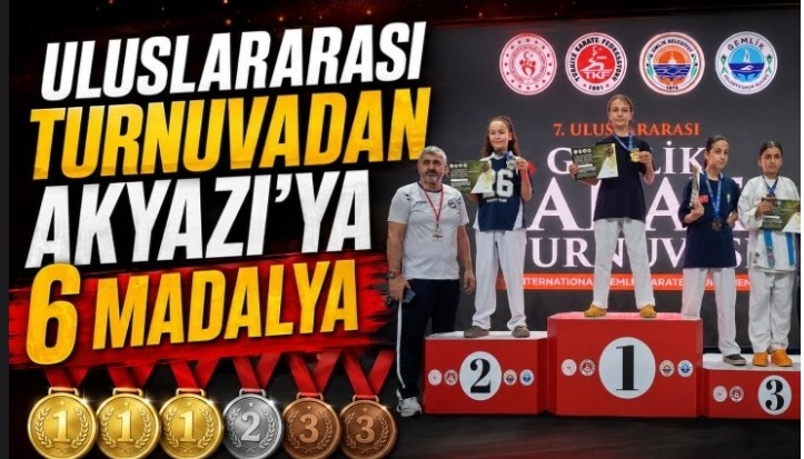 AKYAZILI KARATECILERDEN ALTI MADALYA 10.08.2026